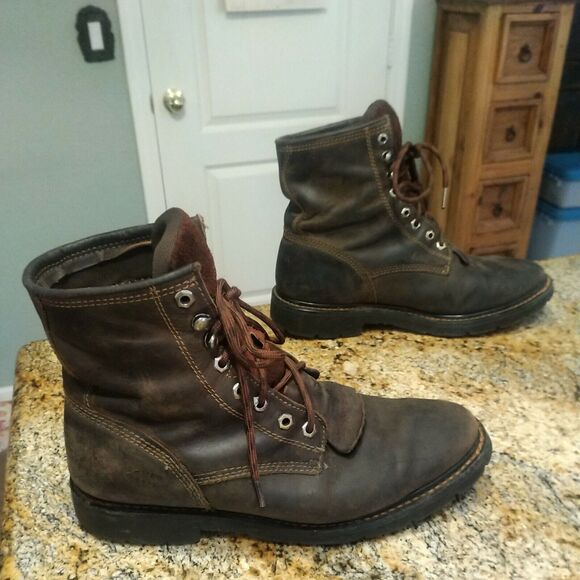 Cody James Mens Kiltie CWRR2 Brown Suede Lace Up Ankle Top Work Boots Size 11.5 - Picture 1 of 12